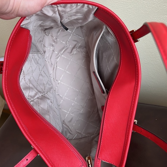 Michael Kors Jet Set Travel Large Shoulder Tote Leather Flame - Picture 11 of 15